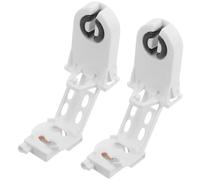 2 Pièces Douille de Lampe T8 Non Shuntée pour Support Grille | PC Blanc, Fixation Sûre du Tube, Réduit D’installation, Usage Industriel et Archives