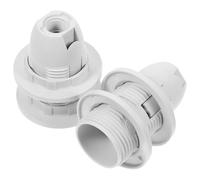 2 Pièces Douille de Remplacement E14 en Plastique | Socle Blanc, Installation Facile, Usage Polyvalent, Surface Lisse, Design Simple et Élégant pour Ampoules à Vis