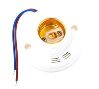 2 Pièces Douille E27 à Commande Sonore et Lumineuse, Arrêt Différé | PC Blanc, Installation Rapide, pour Plafonniers et Couloirs, Ampoules LED ou Incandescentes