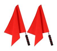 2 Pièces Drapeau D’arbitre de Football Poignée Éponge | Signal de Compétition Rouge, Usage Athlétisme et Cours Scolaires, Portable, Réduit la Fatigue des Mains