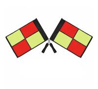 2 Pièces Drapeau D'arbitre | Poignée Antidérapante, Drapeau Touche, Panneau Bicolore à échiquier, pour Entraînements Sportifs, Entraîneurs