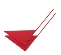 2 Pièces Drapeau de Marquage Triangulaire Rouge en Fer | Compétitions et Événements Extérieurs, Format Compact et Portable, Repérage Précis à Haute Visibilité