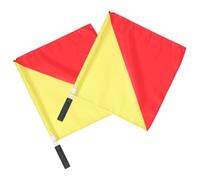 2 Pièces Drapeau de Signalisation Sémaphore Rouge Jaune Perche PVC | Bords Cousus Renforcés, Poignée Ergonomique Antidérapante, Visibilité Contrastée, pour Instruction Nautique et Activités