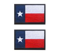 2 Pièces Drapeau du USA Texas Texans État Patch Tactique Militaire National Emblème Applique Crochet et Boucle Broderie Patch