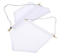 2 Pièces Drapeaux de Décoration de Noël à Suspendre, Toile Blanche | Style Simple, Bois Inclus, pour Célébration D’événement, Usage Extérieur, Lot Décoratif, Ne Se Décolore Pas