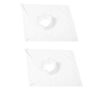 2 Pièces Draps de Lit de Beauté avec Trou Facial, Blanc 78x58 Cm | Housse Lavable, Couverture Intégrale, Surface Lisse, pour Spa et Séances de Thérapie Chinoise
