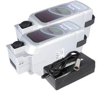 2 pièces E-Bike Power Pack batterie compatible avec le système d'entraînement 36V 17Ah 612Wh Panasonic Deluxe, y compris 1x chargeur rapide 4A