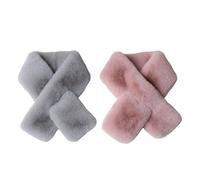 2 Pièces Écharpe Douce Et Chaude en Peluche, Accessoires de Protection Contre le Froid Hivernal pour Enfants
