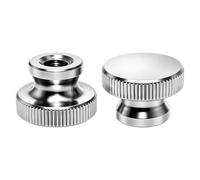 2 pièces écrous moletés haut M8, acier inoxydable 304 forme haute Écrou à bord cannelé inoxydable trou borgne antidérapant serrage manuel pour imprimante 3D et meubles