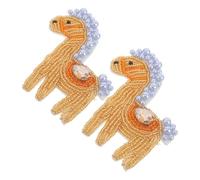 2 Pièces Écusson Brodé Cheval Mignon à Coudre, Motif 2026 | Texture Perlée Artisanale, Couleurs Riches, Projet DIY Mode, pour Chaussures et Pulls, Style Animal