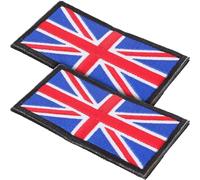 2 Pièces Écusson du Drapeau Britannique Brodé, Appliqué à Coudre