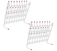 2 Pièces Égouttoir à Bouteilles de Laboratoire 24 Crochets Métal Blanc | Grosse Capacité, Circulation D’air Améliorée, Pieds Stables, Emplacements Modulaires pour Tubes et Flacons en Classe