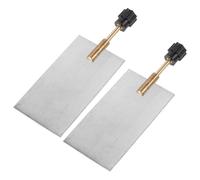 2 Pièces Électrode de Zinc Argentée avec Borne Intégrée | Construction Modulaire Empilable, Connexion Rapide, Usage en Cours D’électrochimie, Ateliers Scolaires et Petites Paillasses