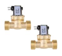 2 Pièces Électrovanne Normalement Fermée en Laiton | Connexion Rapide, Caractéristiques Stables, Haute Fiabilité, pour Plomberie, Cuve, Contrôle D'eau, Finition Or