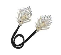 2 pièces élégant chignon rouleau femmes accessoires de coiffure ensemble avec fleur queue poisson fabricant strass plume bigoudi rapide for longue(Color5)