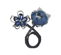 2 pièces élégant chignon rouleau femmes accessoires de coiffure ensemble avec fleur queue poisson fabricant strass plume bigoudi rapide for longue(Color7)