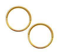 2 pièces élégant en plastique simulé rotin rond poignée accessoires adaptés débutants et tisserands professionnels poignée artisanale