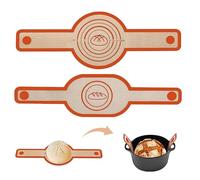 2 Pièces Élingue à pain ovale et ronde en silicone pour cocotte, tapis de cuisson anti-adhésif en silicone avec longues poignées, doublure de feuille de cuisson pour transférer la pâte, outil cuisson