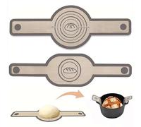2 Pièces Élingue à pain ovale et ronde en silicone pour cocotte, tapis de cuisson anti-adhésif en silicone avec longues poignées, doublure de feuille de cuisson pour transférer la pâte, outil cuisson