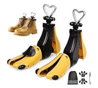 2 Pièces Embauchoir Chaussures Homme Femme - Élargisseur Chaussure 4 Directions Embauchoirs Largeur et Longueur Réglables pour Chaussures Trop Étroites Convient à Toutes les Pointures (Jaune, 36-41)