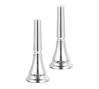 2 Pièces Embout Buccal en Cuivre pour Cor D’harmonie, Argenté | Finition Argenté Élégante, Bords Lisses, pour Instrument en Cuivre et Usage Concert ou Classe