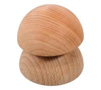 2 Pièces Embout de Poteau en Bois Demi-sphère Orné