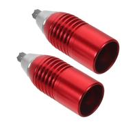 2 Pièces Embouts de Bâton de Randonnée en Acier Inoxydable Rouge | Pointe Filetée Antidérapante, Protège-embouts Inclus, Usage Montagne et Terrain Humide, Longue Durée
