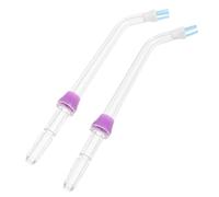 2 Pièces Embouts de Rechange, Acrylique Pourpre | Nettoyage Compact, Rinçage Précis Gencive, Embouts de Langue Inclus, pour Voyages et Routine Quotidienne