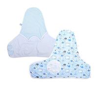 2 Pièces Emmaillotage pour Bébé, Sac de Couchage pour Bébé À Motif Baleine en Coton, Couverture D'Emmaillotage Unisexe pour Bébé, Sac de Couchage pour Nouveau-Né de 0 À 3 Mois(L-Bleu)