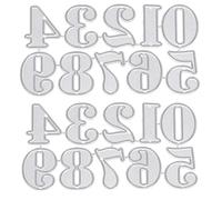 2 pièces en acier au carbone matrices de découpe bricolage figurine en métal plaques de découpe pour papier artisanat numéro sculpture scrapbooking et fabrication de cartes 3,7 x