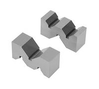 2 pièces en acier carbone de haute précision M Type V-block 50mm for outil de mesure de plate-forme, bloc d'angle de jauge, machiniste de précision de règle(50mm)