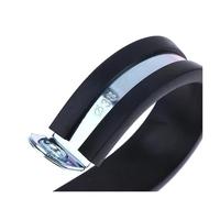 2 pièces en acier inoxydable doublé de caoutchouc P Clips câble de montage tuyau colliers de serrage type R caoutchouc câble fixation colliers de serrage(30MM)