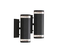 2 Pièces en aluminium up-down applique murale mODENA noir gU10 protection iP44 konstsmide hauteur 23,5 cm 7512-750;