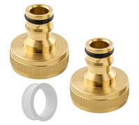 2 pièces en laiton robinet connecteur 1 pouce filetage intérieure avec bande de matières premières, raccordement rapide, raccordements de raccordement de tuyau d'eau, adaptateur de filetage intérieure