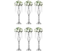 2 Pièces en Métal Argent Centres De Table De Mariage Vase, 55cm Décorations De Table pour Le Jour du Mariage, Support De Fleur De Mariage pour La Cérémonie D’annive, 55cm X 6