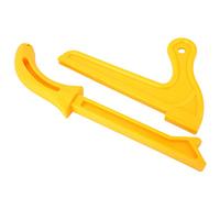 2 Pièces en Plastique Jaune 2-en-1 Scie à Bois Bâton Poussoir Bloc Poussoir de sécurité Pratique Outil de Travail du Bois 30 * 15 * 4 Planches à Plumes et Bâtons Poussoirs pour Scie