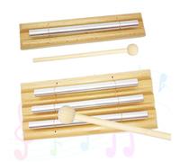 2 Pièces Energy Chime, Wind Chime Percussion, 1 Ton, 3 Tons Hand Chimes avec 2 Maillet Carillon, pour l'Éveil Musical, les Cadeaux, la Prière, le Yoga et Méditation