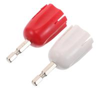 2 Pièces Enrouleur Électrique de Cordes, Rouge Blanc | Portable, Faible Bruit, Changement Rapide, Compatibilité, Plastique et Métal, Scène, Voyage