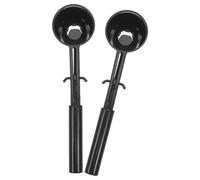 2 Pièces Ensemble Cuillère Doseuse à Café, Plastique Noir | Mesure Précise et Remplissage Propre, Réutilisable et Lavable, pour Épices, Thé, Usage Quotidien