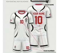 2 pièces Ensemble de maillot d'été blanc n°10 du personnage d'anime Blue Lock Japan U20, T-shirt mode 2024. Cadeau de la Saint-Valentin, T-shirt décontracté personnalisé confortable et ample, cadeau d