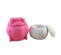 2 Pièces Ensemble de Moules en Silicone Moules de Bougeoir de Baseball Moules Flexibles en Résine Époxy Parfaits pour Faire des Décorations pour la Maison Moule en Silicone pour l ' Artisanat
