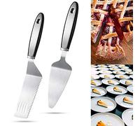 2 Pièces Ensemble de Serveur à Tarte en Acier Inoxydable Coupe-Gâteau Spatule Dentelée Pelle à Dessert Tarte Pizza pour Couper et Servir Desserts Brownies Lasagne