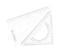 2 Pièces Ensemble D'outils Triangulaires en Plastique | Kit de Dessin Multifonction, Traçage de Lignes Droites et Angles, Usage pour Modélisme et Dessin