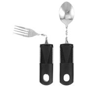 2 Pièces Ensemble D'ustensiles Adaptatifs Couverts Cuillère Portable Fourchette Pour Personnes Âgées Tremblements pour patients atteints handicapées