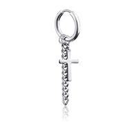 2 pièces/Ensemble Kpop adn coréen Boucles d'oreilles en Acier Inoxydable chaîne Plume Idole Hommes Femmes Rock Grunge Hipster Punk Boucles d'oreilles Unisexe