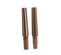 2 pièces/ensemble MT0/MT1/MT2/MT3/MT4 alésoirs à main en acier chanfrein fin/rugueux outil d'alésoir conique résistant l'usure(Brown-MT2)