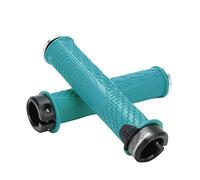 2 pièces/ensemble poignées de VTT cyclisme anti-dérapant guidon couverture serrure sur poignées de guidon (Vert noirâtre)