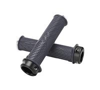 2 pièces/ensemble poignées de VTT cyclisme anti-dérapant guidon couverture serrure sur poignées de guidon (Grise)