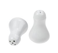 2 Pièces Ensemble Salière et Poivrière en Céramique Blanche