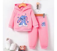 2 pièces Ensemble sweat-shirt à capuche et pantalon de survêtement imprimé lapin mignon et décontracté pour bébé fille, convient pour les sorties en automne/hiver 6-9M,9-12M,12-18M,18-24M,2-3YCartoonÉ